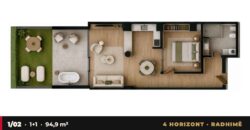 Garden Apartment 1/02 · 1+1 · Private garden – 4 Horizont, Radhimë Garden Apartment 1/02 · 1+1 · Private garden – 4 Horizont, Radhimë