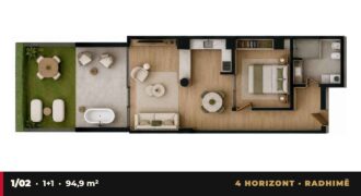 Garden Apartment 1/02 · 1+1 · Private garden – 4 Horizont, Radhimë