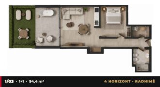 Garden Apartment 1/03 · 1+1 · Private garden – 4 Horizont, Radhimë