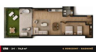 Garden Apartment 1/05 · 2+1 · Private garden – 4 Horizont, Radhimë Garden Apartment 1/05 · 2+1 · Private garden – 4 Horizont, Radhimë