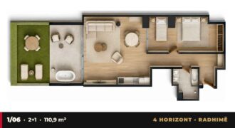 Garden Apartment 1/06 · 2+1 · Private garden – 4 Horizont, Radhimë Garden Apartment 1/06 · 2+1 · Private garden – 4 Horizont, Radhimë