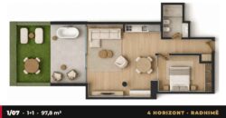 Garden Apartment 1/07 · 1+1 · Private garden – 4 Horizont, Radhimë