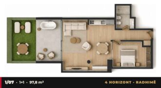 Garden Apartment 1/07 · 1+1 · Private garden – 4 Horizont, Radhimë Garden Apartment 1/07 · 1+1 · Private garden – 4 Horizont, Radhimë