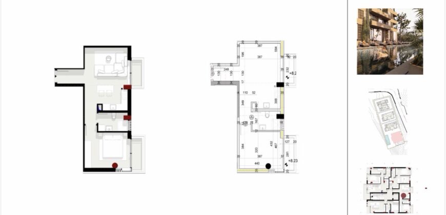 Apartment D2-3 · 1+1 · Land view – 4 Horizont, Radhimë